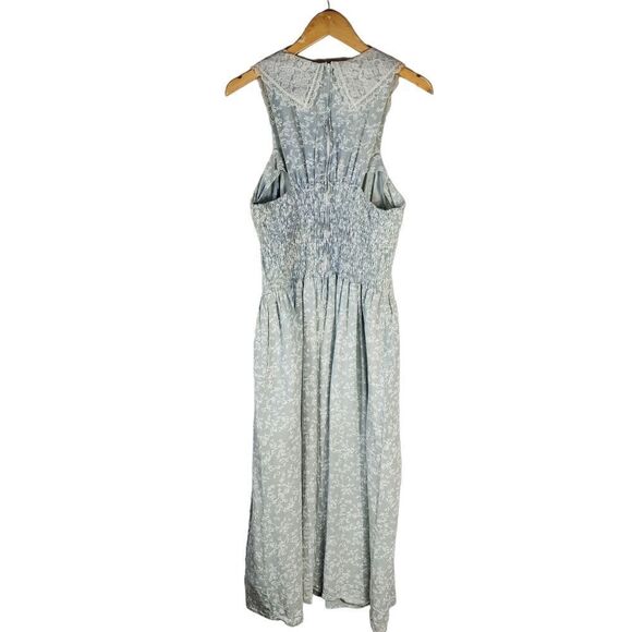 Maggie Lawrence Sport Vintage Blue Floral Prairie Sleeveless Dress - Picture 10 of 12